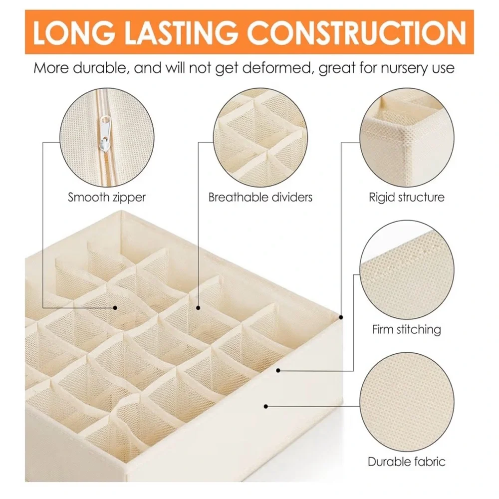 Elegant Beige Drawer Organizer Set (A210)